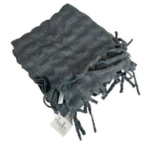 HADLEY WREN Grey Super Soft Textured Scarf